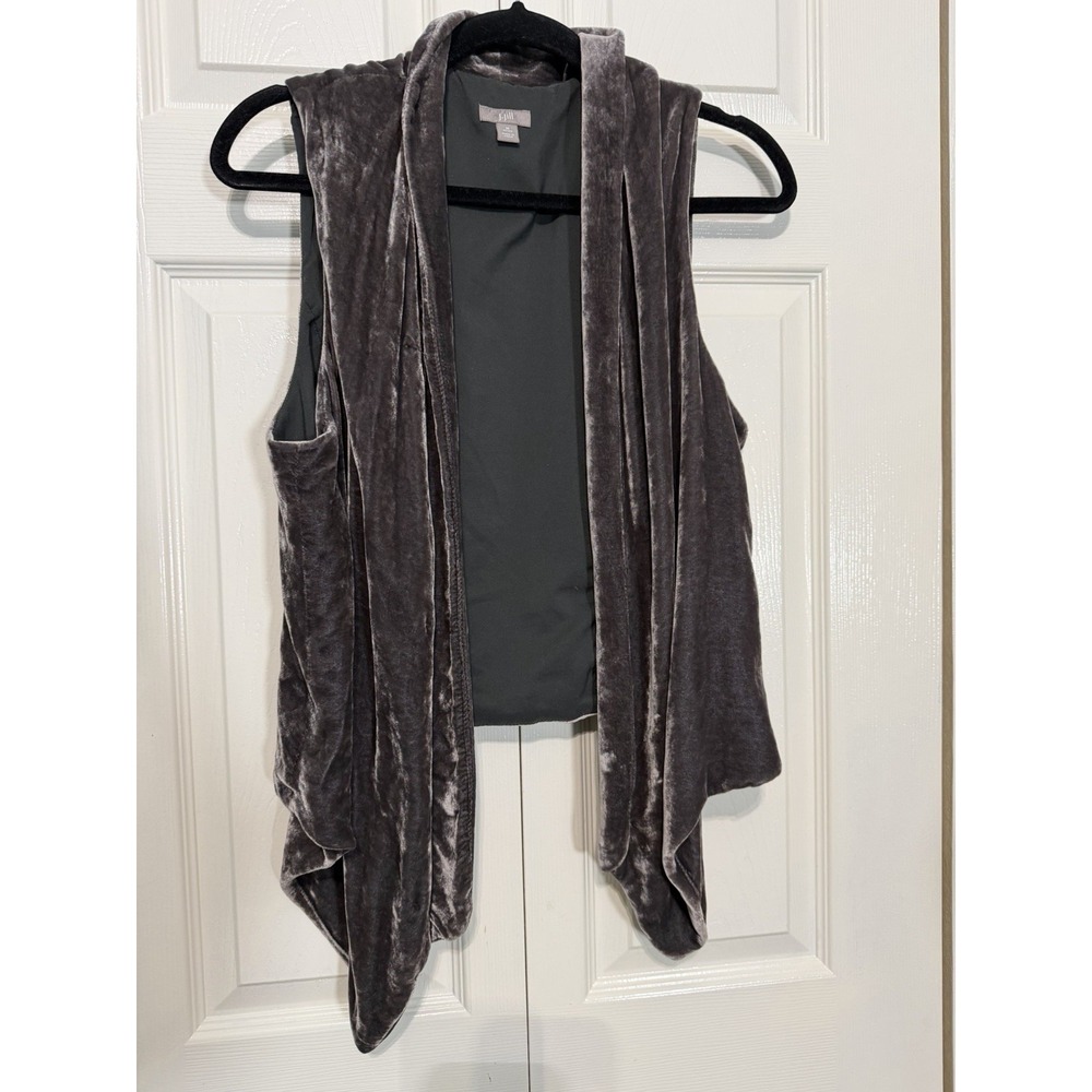 J Jill Women's Vest‎ Gray Size MP